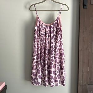 Leopard print mini swing dress